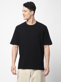 R&B - Men Black Casual T-Shirt