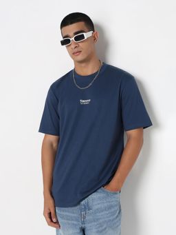 R&B - Men Blue Casual T-Shirt