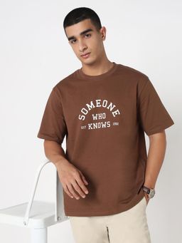 R&B - Men Beige Casual T-Shirt