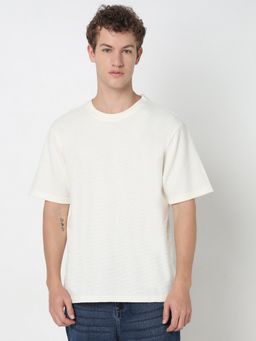 R&B - Men White Casual T-Shirt