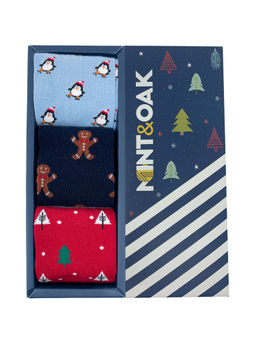 Mint & Oak - Giftbox of 3 - Jolly holidays Socks