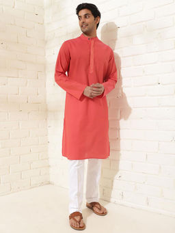 Fabindia - Coral Cotton Slim Fit Kurta