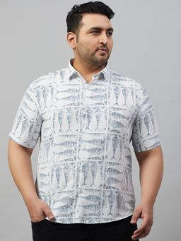 SHOWOFF - Men's Printed White Premium Shirt