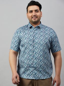 SHOWOFFFF - Men's Printed Blue Premium Shirt