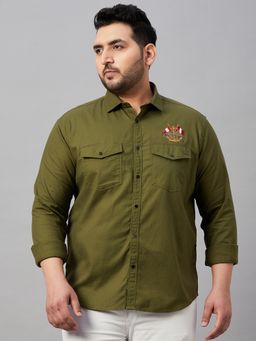 SHOWOFFFF - Men's Solid Olive Premium Shirt