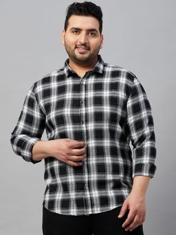 SHOWOFFFF - Men's Checked Black Classic Shirt