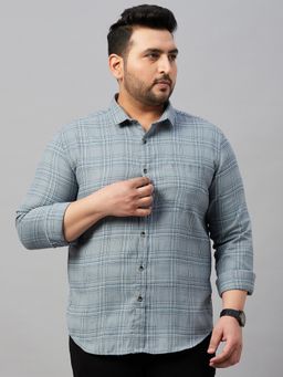 SHOWOFFFF - Men's Checked Grey Classic Shirt