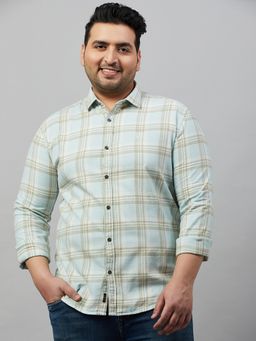 SHOWOFFFF - Men's Checked Blue Comfort Shirt
