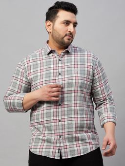 SHOWOFFFF - Men's Checked Grey Comfort Shirt