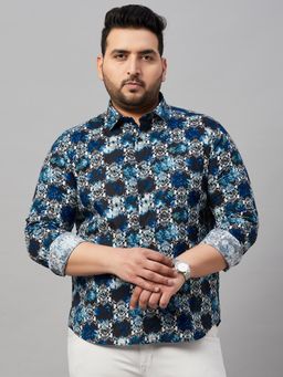 SHOWOFFFF - Men's Printed Black Comfort Shirt