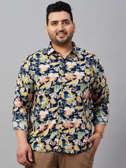 SHOWOFFFF - Men's Printed Blue Comfort Shirt