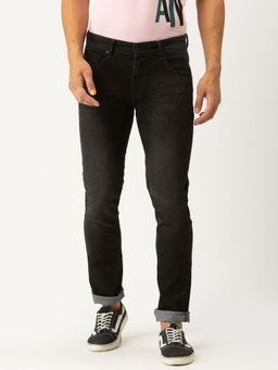 Spykar - Charcoal Black Cotton Regular Fit Narrow Length Rover Jeans
