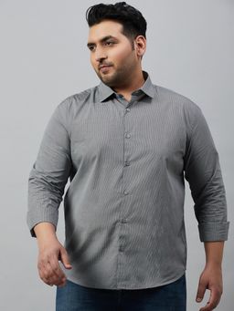 SHOWOFFFF - Men's Checked Grey Smart Shirt