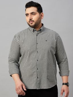SHOWOFFFF - Men's Checked White Regular Shirt