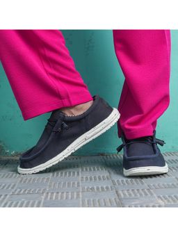 SOLETHREADS - Amigo Navy Blue Solid Men Sneakers