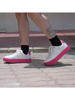 SOLETHREADS - Jazz White Solid Women Sneakers