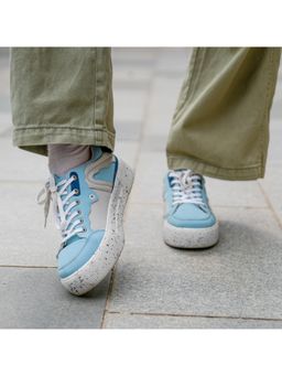 SOLETHREADS - Cypher Solid Blue & Grey Women Sneakers