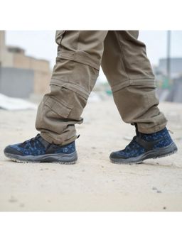 SOLETHREADS - Falcon Blue Camouflage Print Men Sneakers