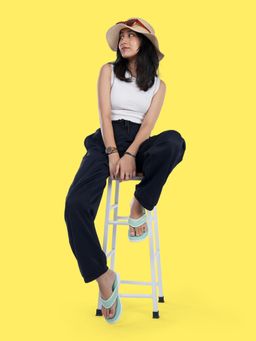 SOLETHREADS - Grace V Solid Mint Green Women Flipflops