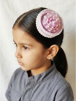 Choko - Champagne Pearl Blossom Birthday Hair Clip for Baby Girls