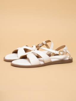 ERIDANI - Women Elena White Strappy Sandals