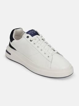 Guess - Men White Polyurethane Lace-Ups Sneakers