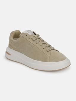 Guess - Men Beige Polyurethane Lace-Ups Sneakers
