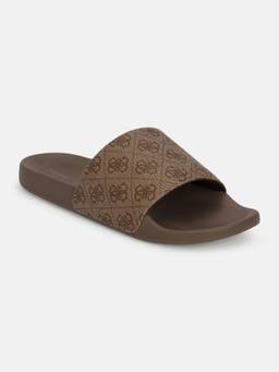 Guess - Men Brown Polyurethane Slip-On Tokyo Sliders