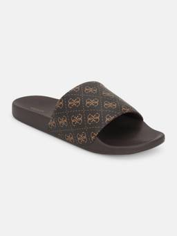Guess - Men Brown Polyurethane Slip-On Tokyo Sliders