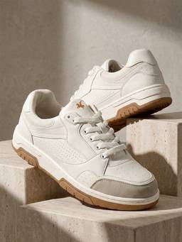 Cantabil - Men White Comfortable Cushioned Sneakers