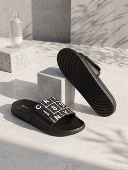 Cantabil - Men Black Casual Sliders