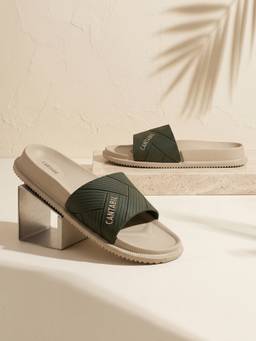 Cantabil - Men Green Casual Sliders
