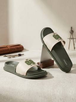 Cantabil - Men Beige Casual Sliders