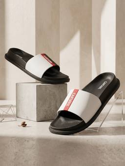 Cantabil - Men White Casual Sliders