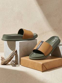 Cantabil - Men Tan Casual Sliders