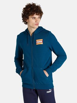 Puma - Fleece Mens Blue Hoodie