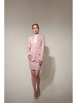SHEEN COUTURE - Dusty Pink Blazer with Skirt (Set of 2)