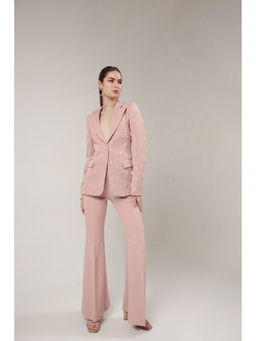 SHEEN COUTURE - Dusty Pink Embroidered Formal Blazer with Pant (Set of 2)