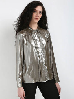 Tommy Hilfiger - Metallic Solid Full Sleeves Shirt