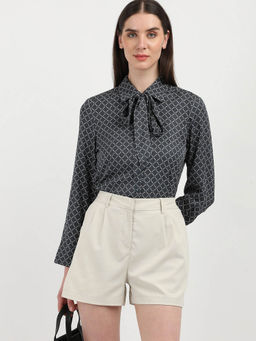 Tommy Hilfiger - Blue Printed Full Sleeves Shirt