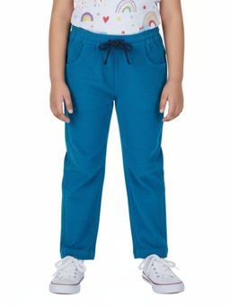 Pranava - Unisex Organic Cotton Corduroy Full Length Solid Pant - Tobermerry Teal