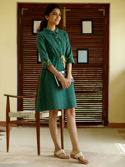 Aurelia - Green A-line Dress