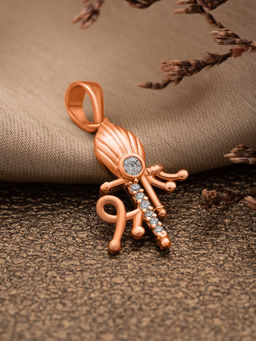 Silberry - 925 Sterling Silver Rose Gold Shree Pendant