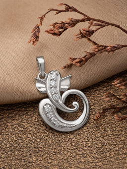 Silberry - 925 Sterling Silver Ganesha Glow Pendant