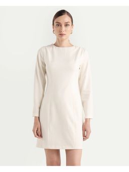 RAREISM - Off White Solid Mini Dress