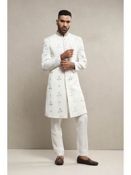 Soniya G - Off White Sherwani with Pant (Set of 2)