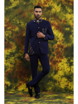 Soniya G - Blue Bandgala with Pant (Set of 2)