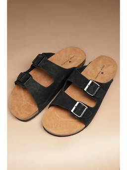 Louis Philippe - Men Black Solid Sandals