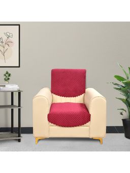 BAJO'S - Maroon 1 Seater Sofa Cover
