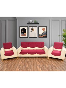 BAJO'S - Maroon 5 Seater Sofa Cover